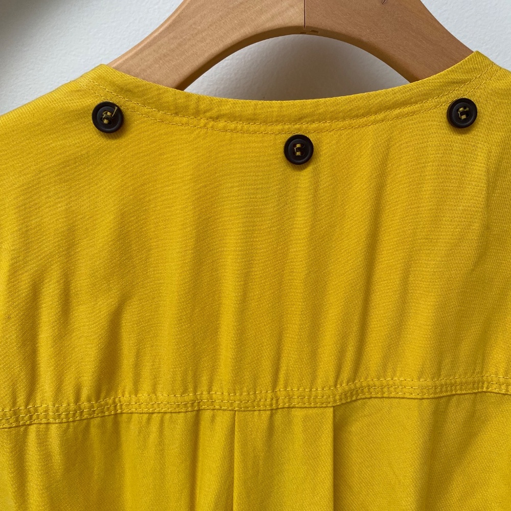 Diesel Mustard Sleeveless D-Giuditta Tie-Front Casual Rocker Dress Size XS Italy - Picture 7 of 16